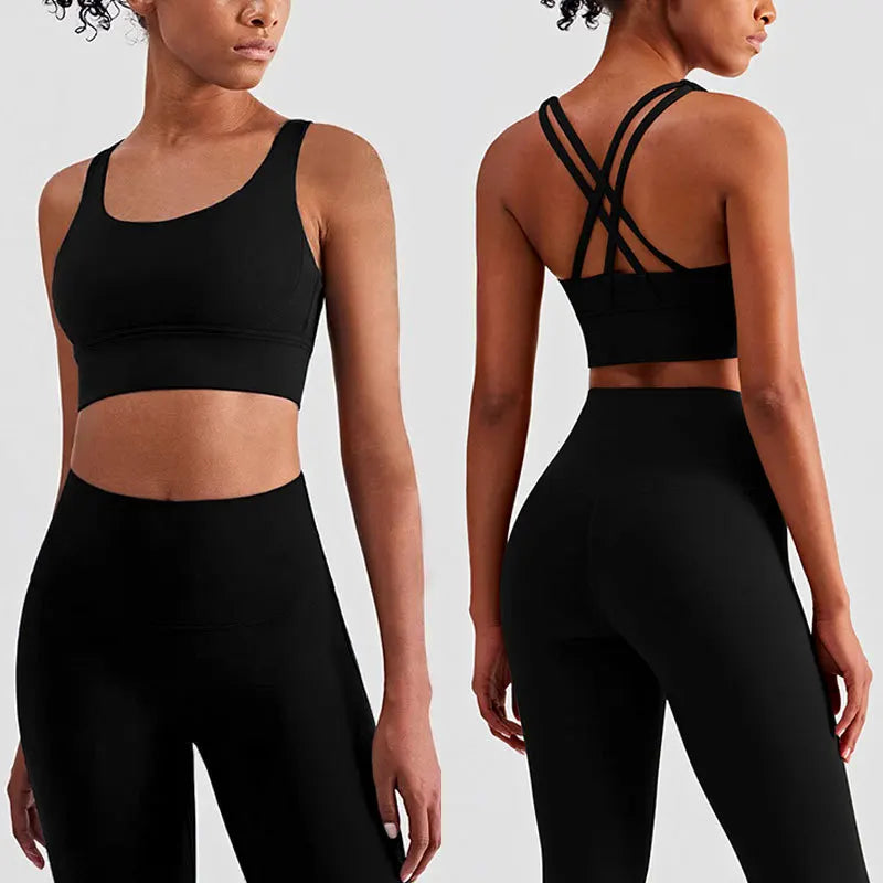 2 Piece Yoga Sports Bra Leggings Suit