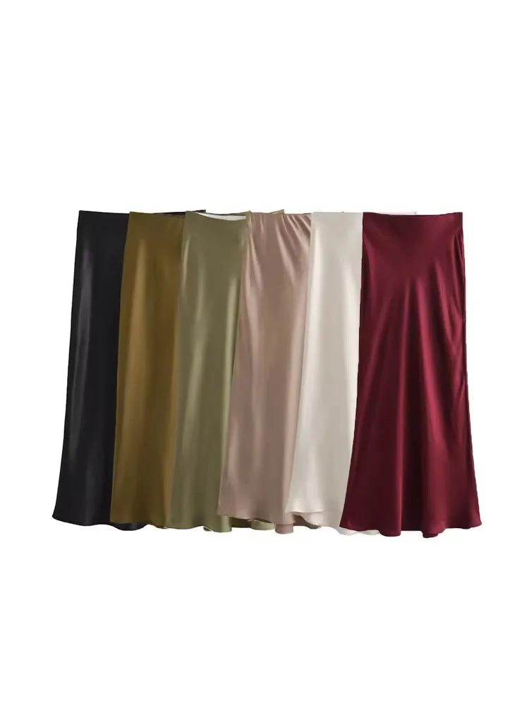 Ladies Satin Skirt