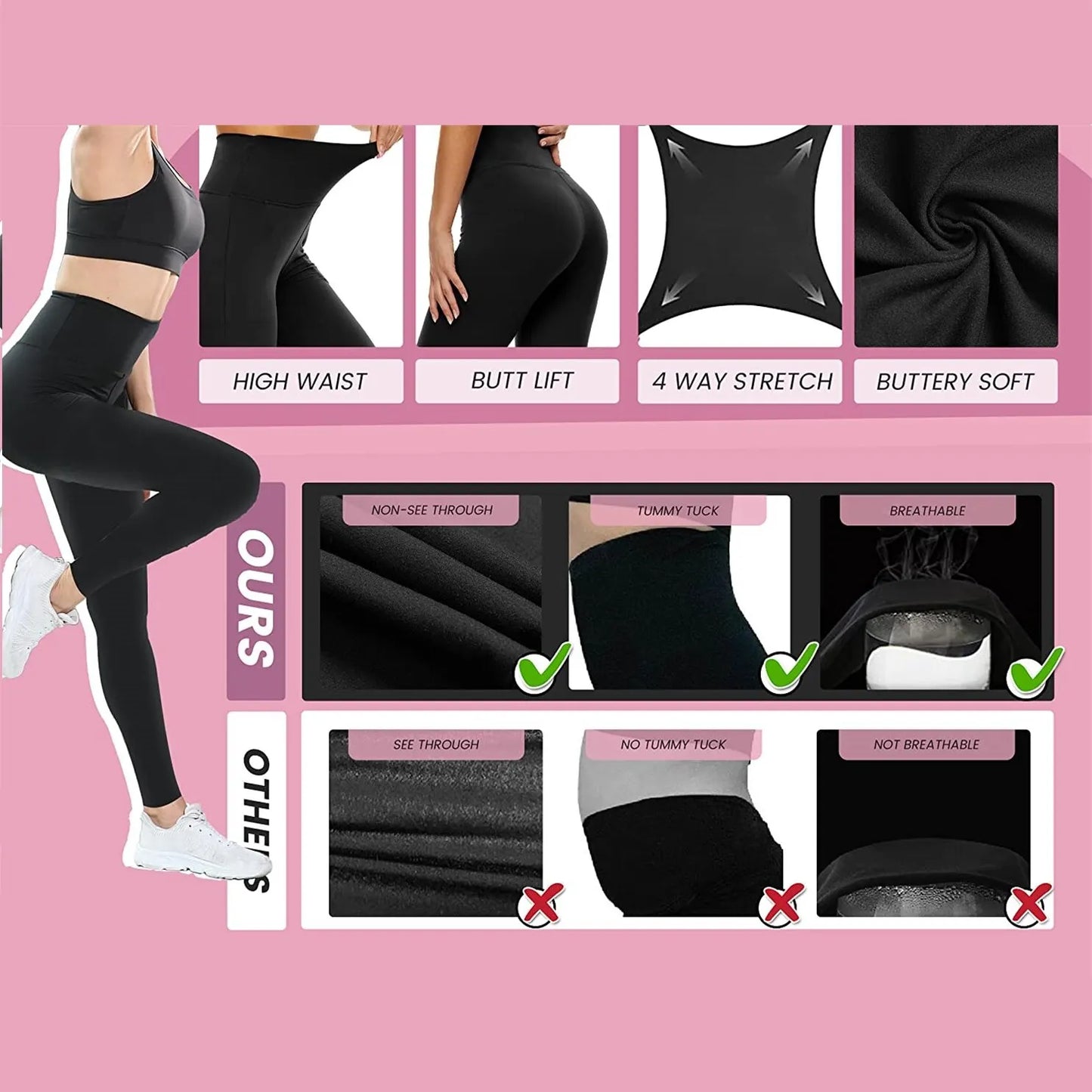 Women Sport Leggings Fitness Running High Waist Naked Feeling Push Up Yoga Pants Gym Girl Tights