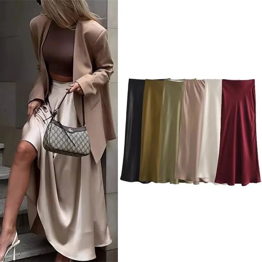 Ladies Satin Skirt