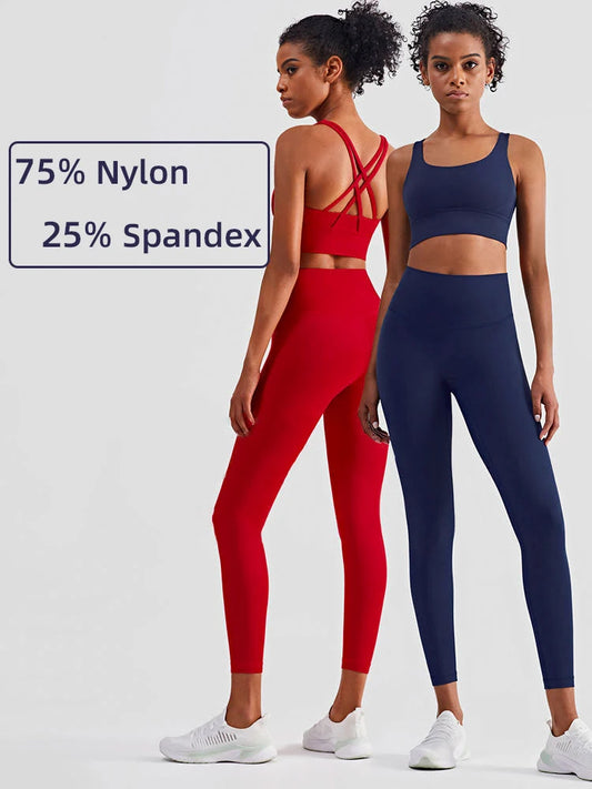 2 Piece Yoga Sports Bra Leggings Suit