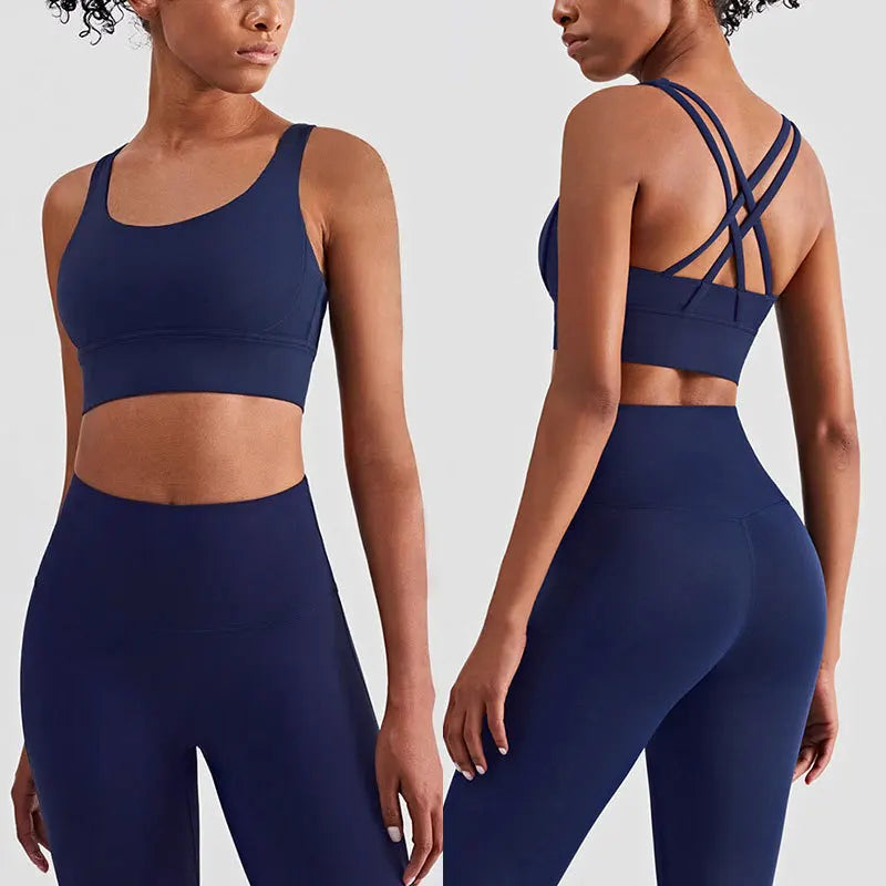 2 Piece Yoga Sports Bra Leggings Suit